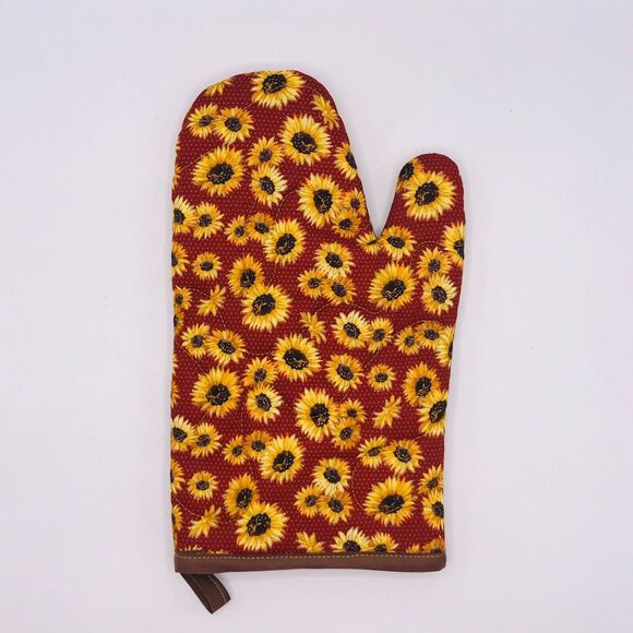 Oven Mitt Finger Hotpad, and Square Potholder Baking Gift Set, Sunflower Gold - Picture 6 of 8